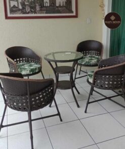 Conjunto Primor para área externa com estofados confortáveis seguindo a tendência outdoor living