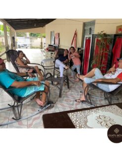 Cadeiras de balanço do Conjunto da Vovó em fibra sintética para área externa